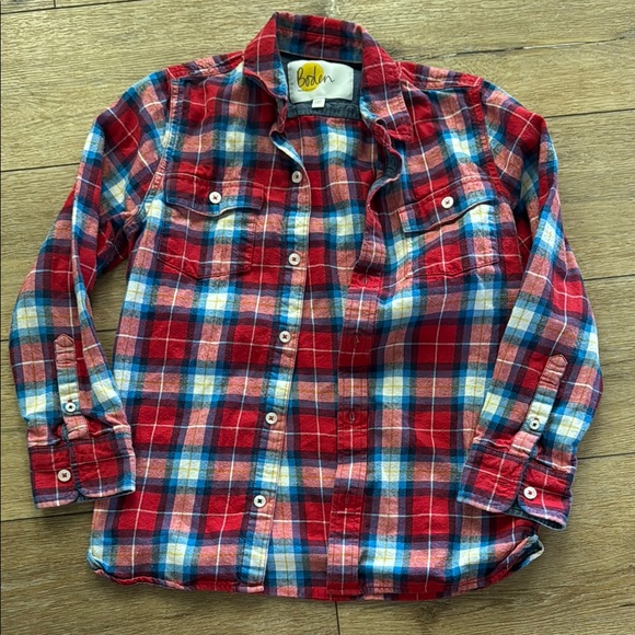 Boden Other - Boden Kids Red and Blue Plaid Flannel Shirt size 9/10